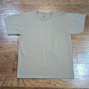 Duke Athletic Products Vtg T10 Shirt Large Army Green Blank Single Stitch USA